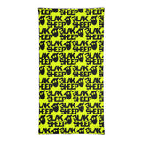 Yellow Neck Gaiter w/ Stacked Logo