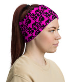 Pink Neck Gaiter w/ Stacked Logo