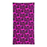 Pink Neck Gaiter w/ Stacked Logo